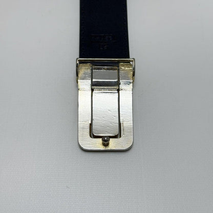 Cintura uomo Christian Dior logo pelle oro nero autentica