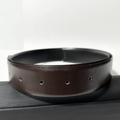Christian Dior Herren Gürtel Logo Leder Schwarz Braun Authentisch
