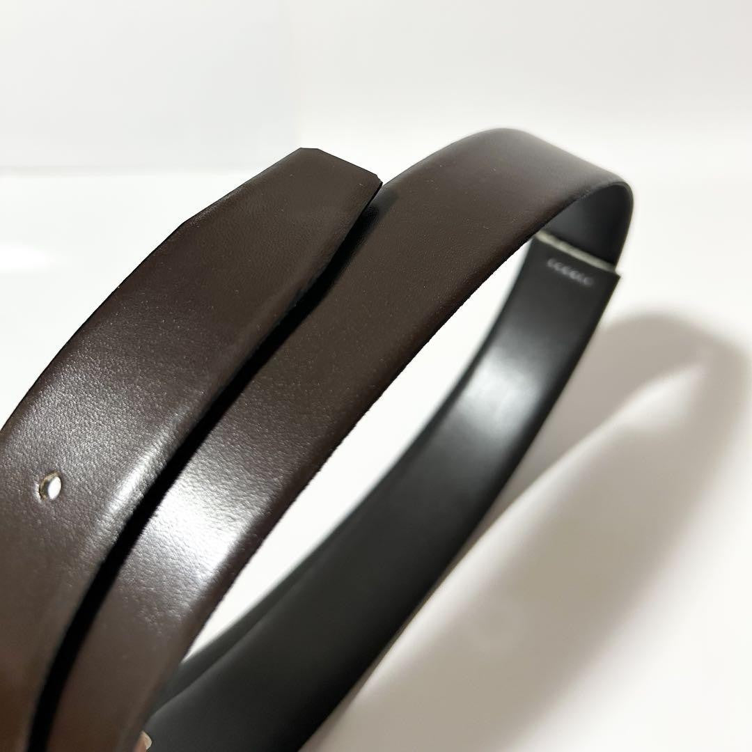 Christian Dior Herren Gürtel Logo Leder Schwarz Braun Authentisch