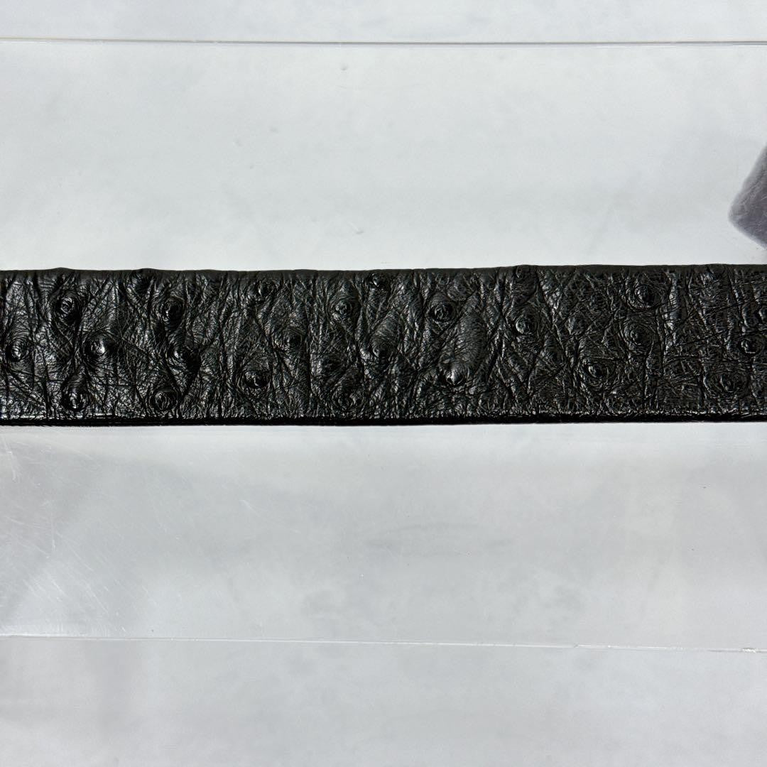Christian Dior Men's Belt Logo Leather Black Authentic