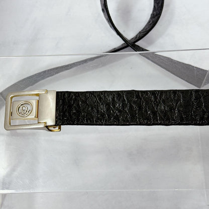 Christian Dior Men's Belt Logo Leather Black Authentic