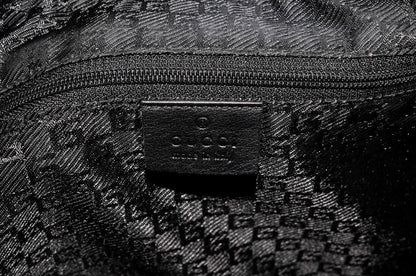 GUCCI Shoulder Bag Purse Leather Black Authentic