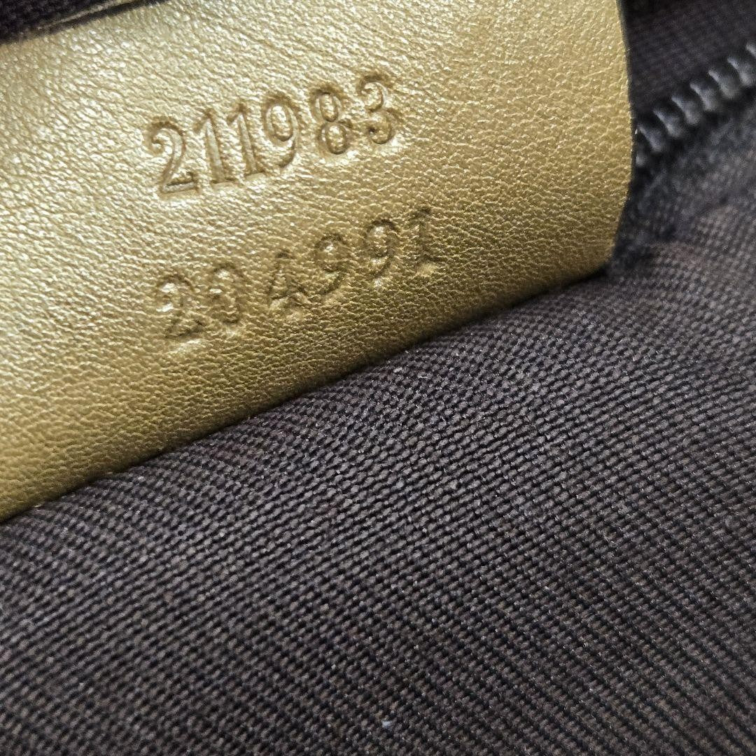 GUCCI Hand Bag Tote Purse GG Leather Authentic