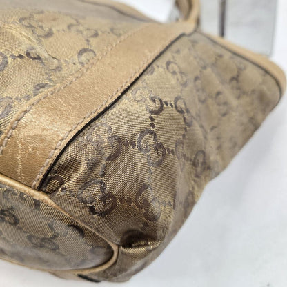 GUCCI Hand Bag Tote Purse GG Leather Authentic