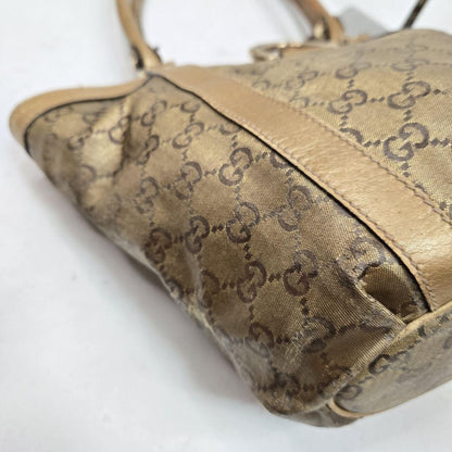 GUCCI Hand Bag Tote Purse GG Leather Authentic