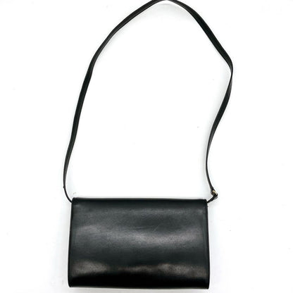 GUCCI Shoulder Bag Purse GG Leather Black Authentic