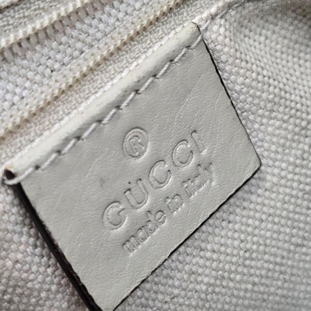 GUCCI Hand Shoulder Bag Tote Purse 2way GG Canvas Leather Authentic