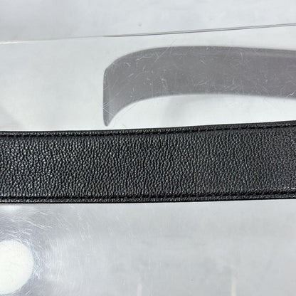 Saint Laurent Men's Belt YSL Cassandra Leather Black Authentic