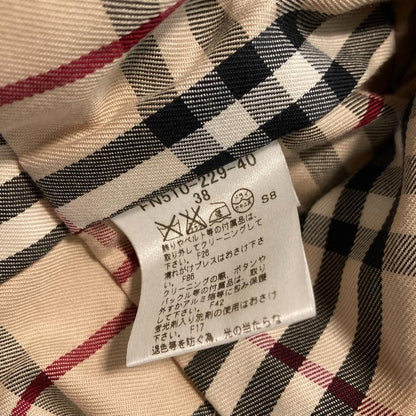 BURBERRY BLUE LABEL Coat Nova Check Asian fit M 38 US size S Beige Authentic