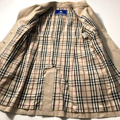 BURBERRY BLUE LABEL Coat Nova Check Asian fit M 38 US size S Beige Authentic