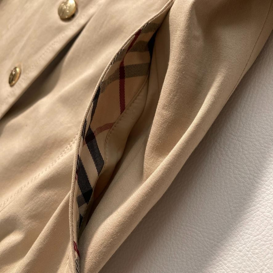 BURBERRY BLUE LABEL Coat Nova Check Asian fit M 38 US size S Beige Authentic
