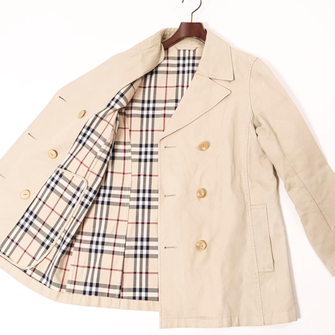 BURBERRY Coat Nova Check Asian fit L 40 US size M Beige Authentic