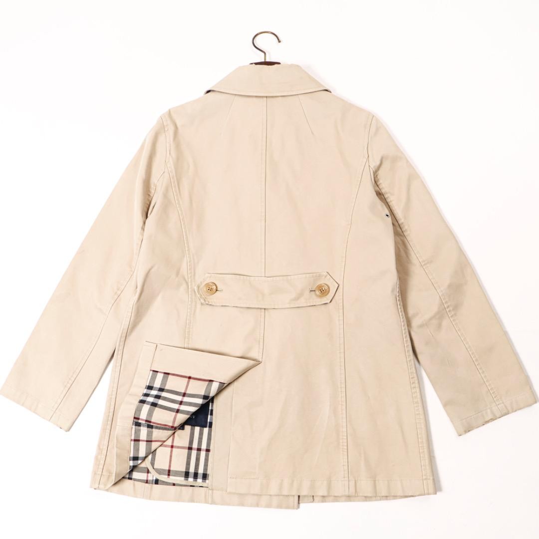BURBERRY Coat Nova Check Asian fit L 40 US size M Beige Authentic