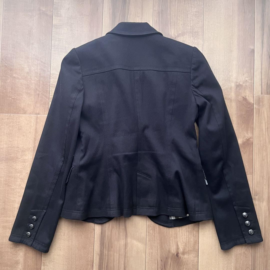 BURBERRY BLUE LABEL Jacket Nova Check Asian fit S 36 US size XS Black Authentic