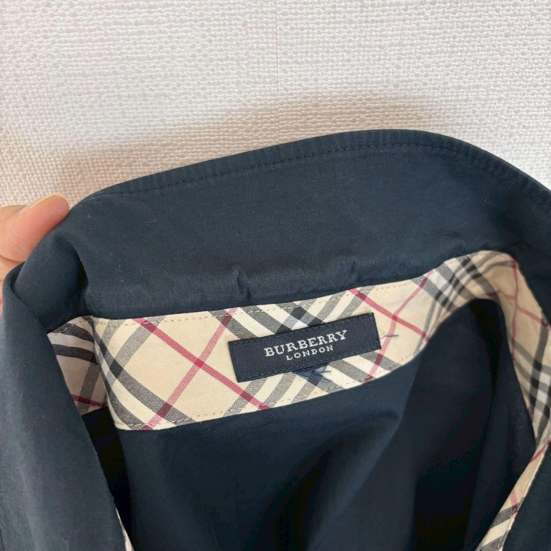 BURBERRY LONDON Jacket Nova Check FREE SIZE Navy Authentic