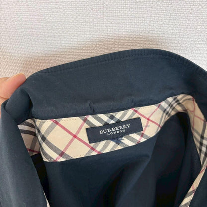 BURBERRY LONDON Jacket Nova Check FREE SIZE Navy Authentic
