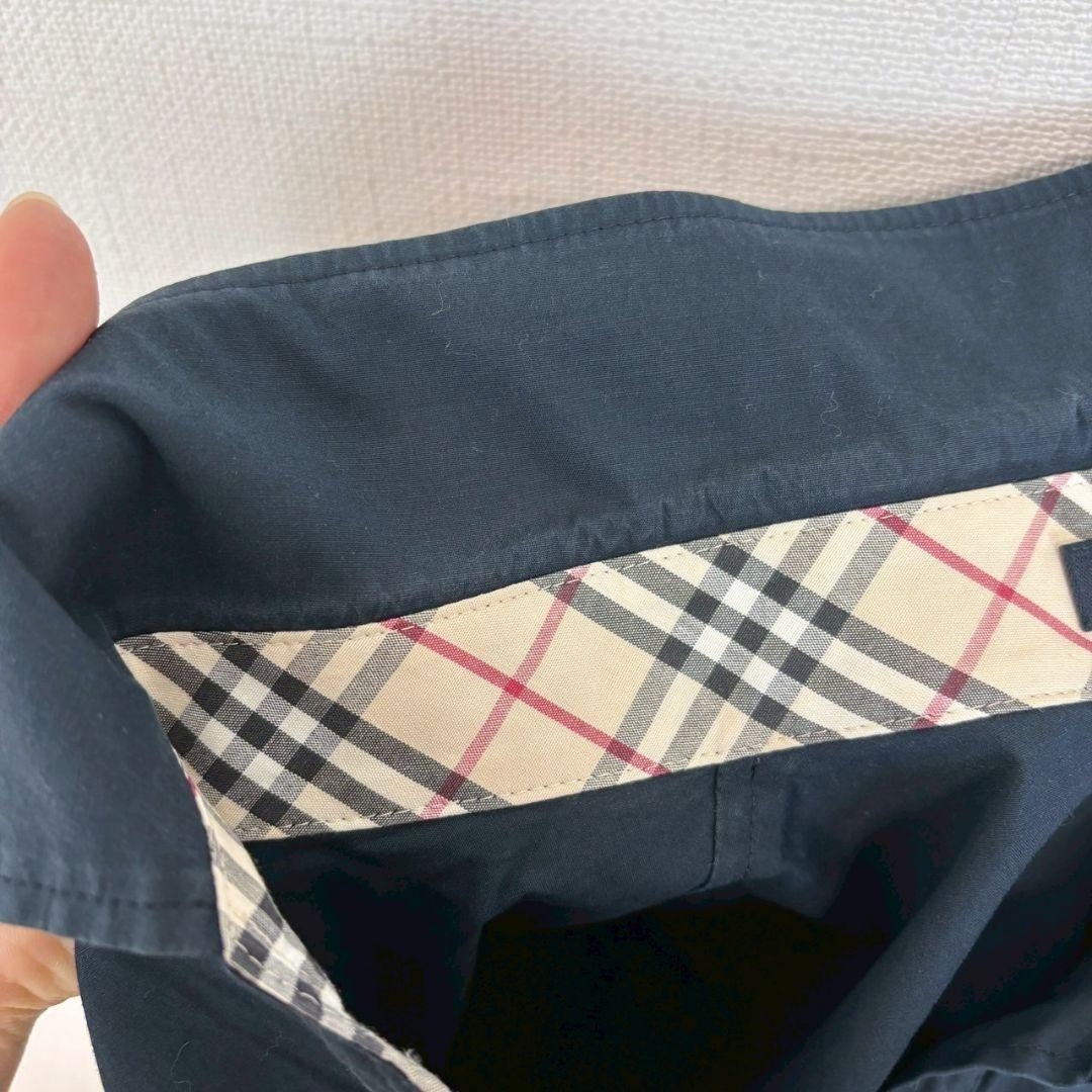 BURBERRY LONDON Jacket Nova Check FREE SIZE Navy Authentic
