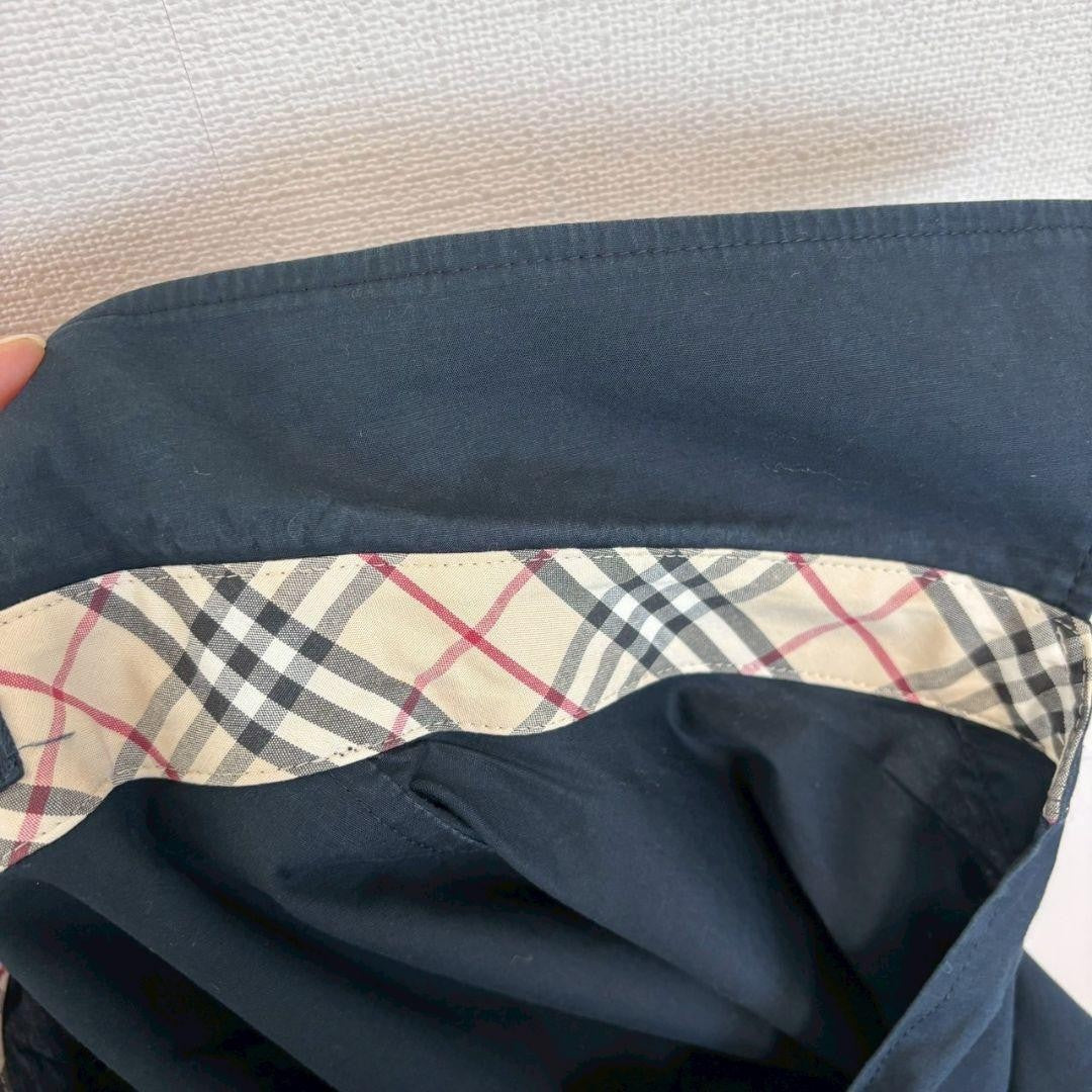 BURBERRY LONDON Jacket Nova Check FREE SIZE Navy Authentic