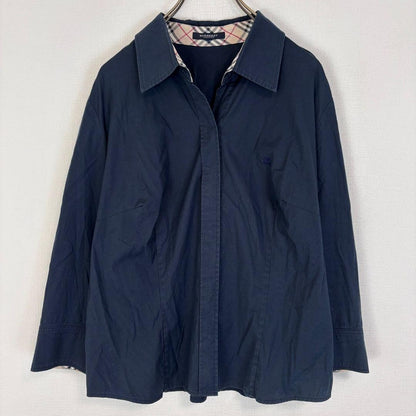 BURBERRY LONDON Jacket Nova Check FREE SIZE Navy Authentic