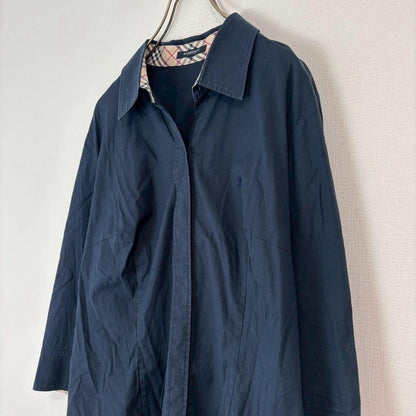 BURBERRY LONDON Jacket Nova Check FREE SIZE Navy Authentic