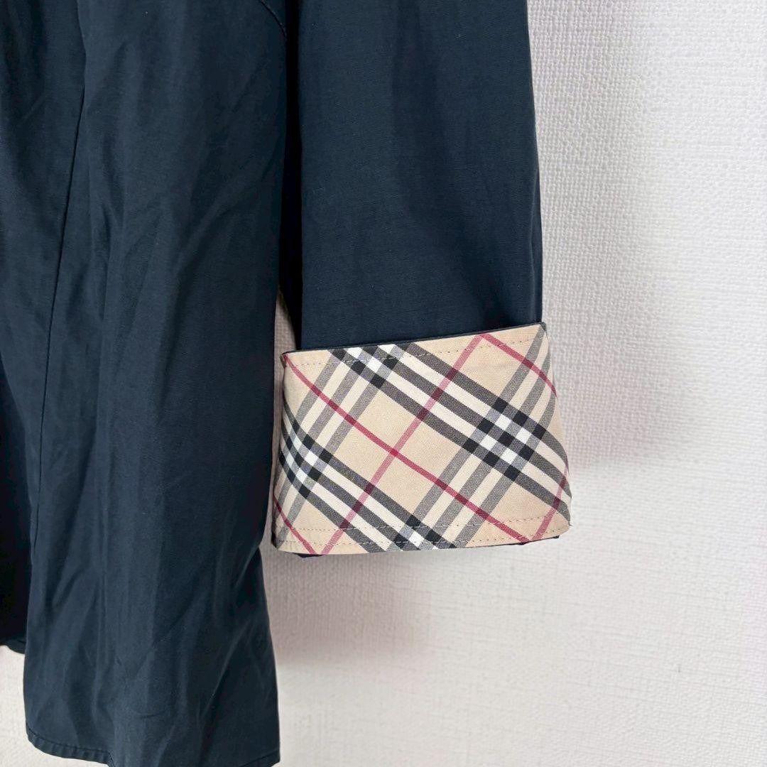 BURBERRY LONDON Jacket Nova Check FREE SIZE Navy Authentic