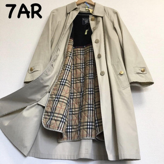 BURBERRY Long Coat Nova Check Asian fit M US size S Beige Authentic