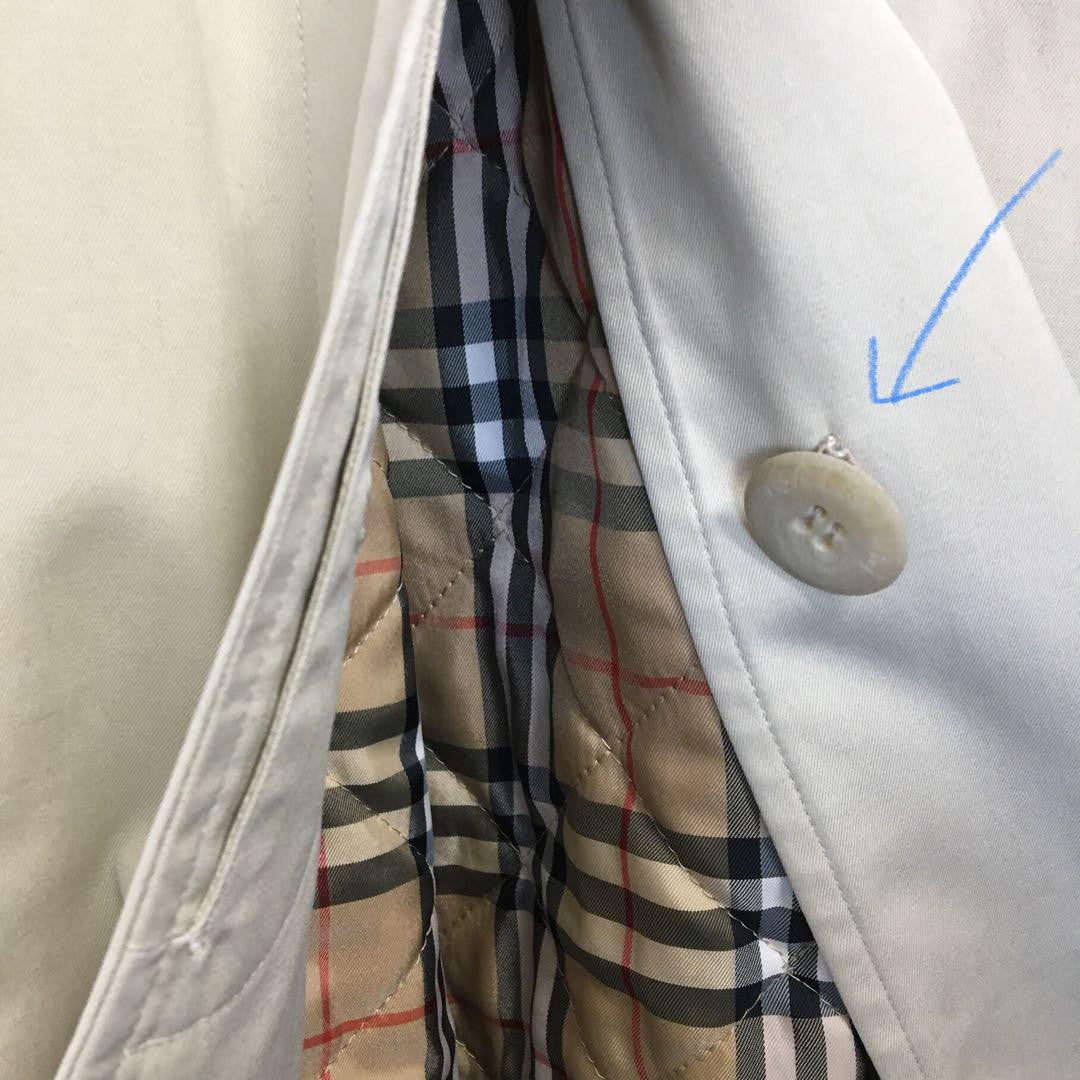BURBERRY Long Coat Nova Check Asian fit M US size S Beige Authentic