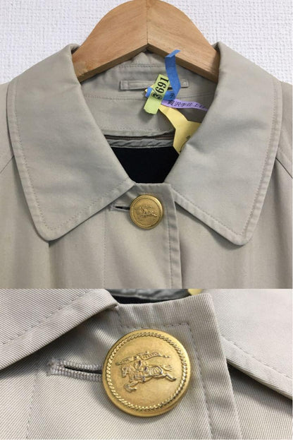 BURBERRY Long Coat Nova Check Asian fit M US size S Beige Authentic