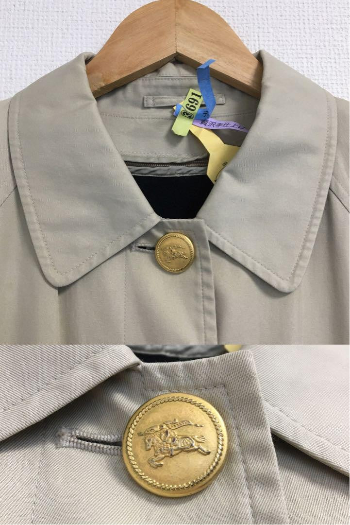 BURBERRY Long Coat Nova Check Asian fit M US size S Beige Authentic
