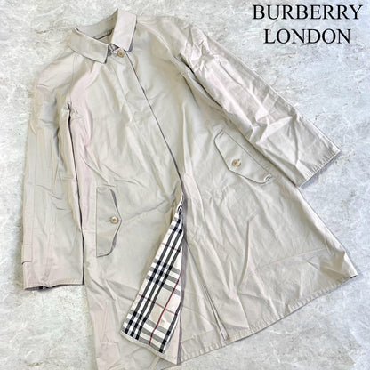 BURBERRY LONDON Coat Nova Check Asian fit S US size XS Beige Authentic