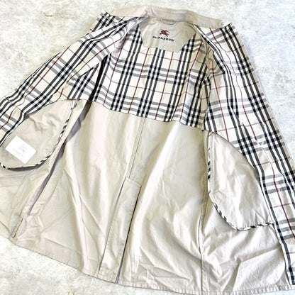 BURBERRY LONDON Coat Nova Check Asian fit S US size XS Beige Authentic