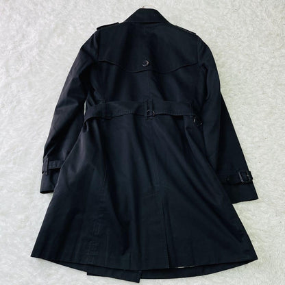 BURBERRY LONDON Coat Nova Check Asian fit XS 34 US size 2XS Black Authentic