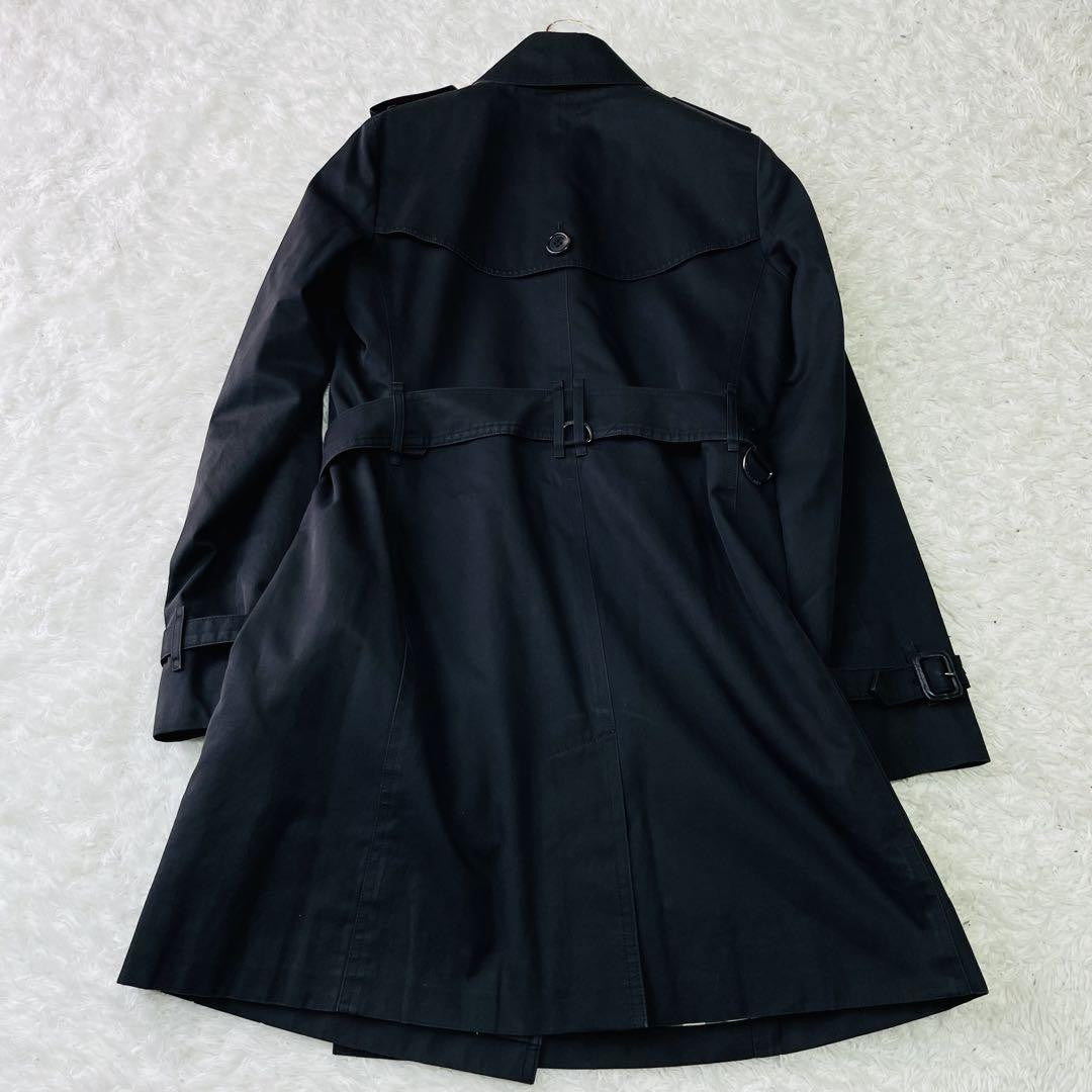 BURBERRY LONDON Coat Nova Check Asian fit XS 34 US size 2XS Black Authentic