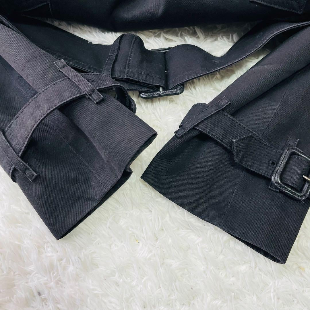 BURBERRY LONDON Coat Nova Check Asian fit XS 34 US size 2XS Black Authentic