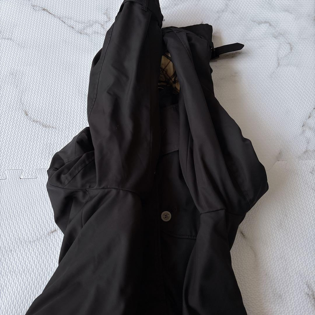 BURBERRY LONDON Coat Nova Check Asian fit L 40 US size M Black Authentic