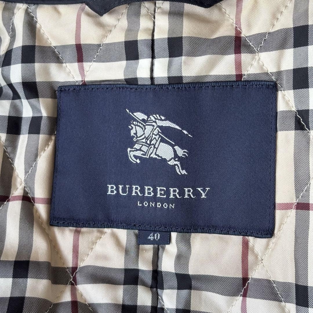 BURBERRY LONDON Coat Nova Check Asian fit L 40 US size M Black Authentic