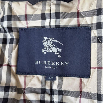 BURBERRY LONDON Coat Nova Check Asian fit L 40 US size M Black Authentic