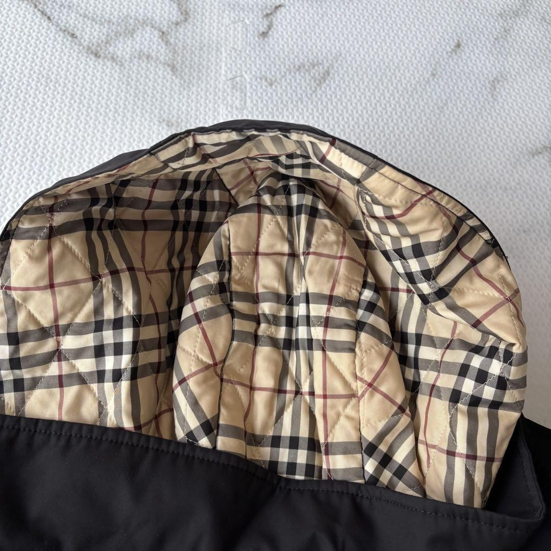 BURBERRY LONDON Coat Nova Check Asian fit L 40 US size M Black Authentic