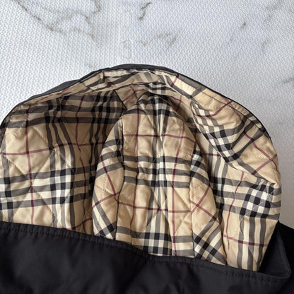 BURBERRY LONDON Coat Nova Check Asian fit L 40 US size M Black Authentic