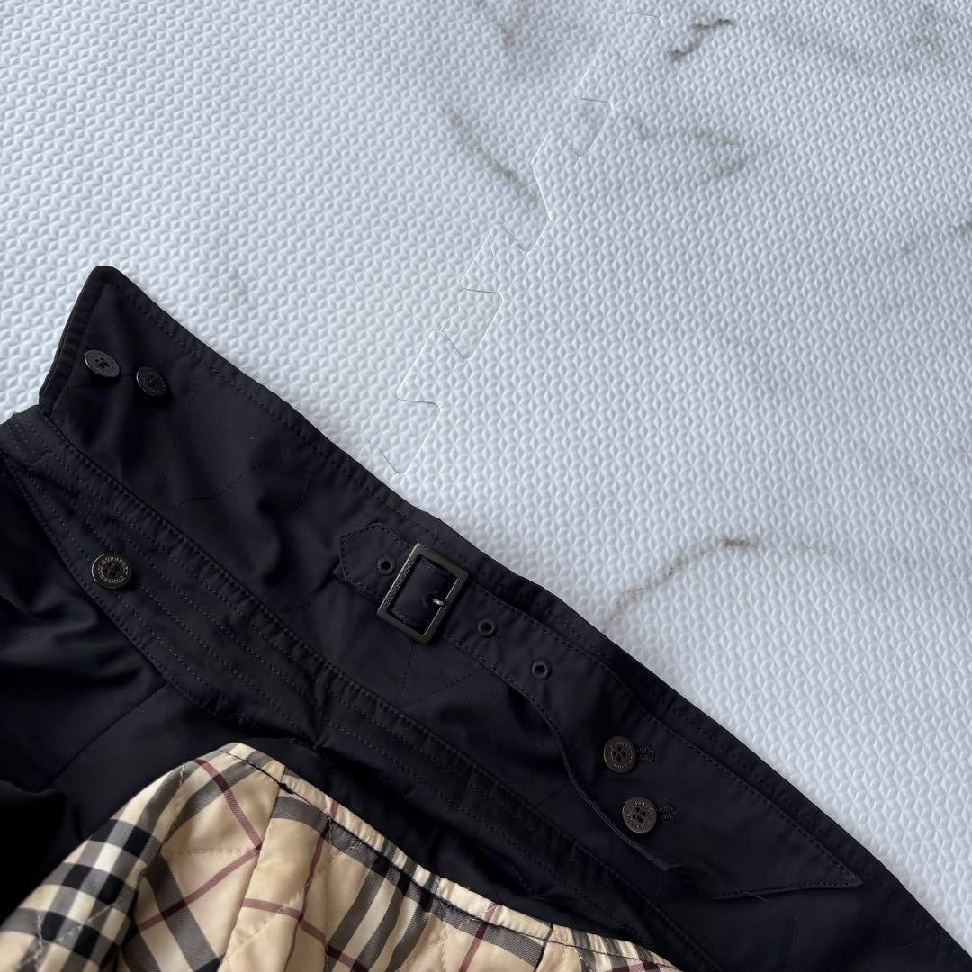 BURBERRY LONDON Coat Nova Check Asian fit L 40 US size M Black Authentic