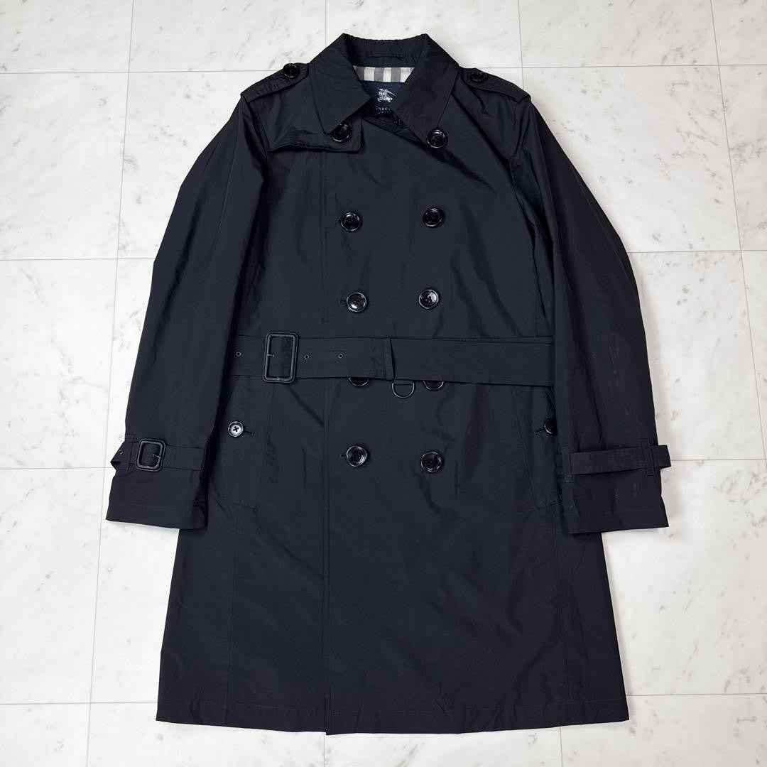 BURBERRY LONDON Coat Nova Check Asian fit L US size M Black Authentic