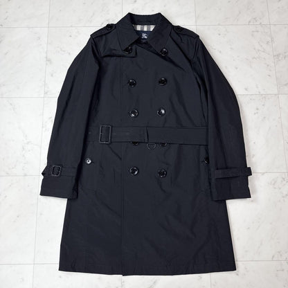 BURBERRY LONDON Coat Nova Check Asian fit L US size M Black Authentic