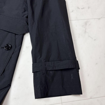 BURBERRY LONDON Coat Nova Check Asian fit L US size M Black Authentic