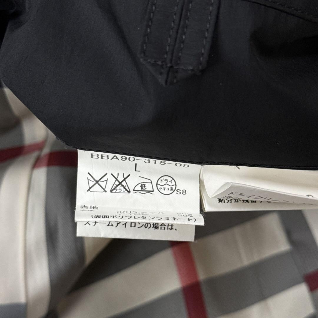 BURBERRY LONDON Coat Nova Check Asian fit L US size M Black Authentic
