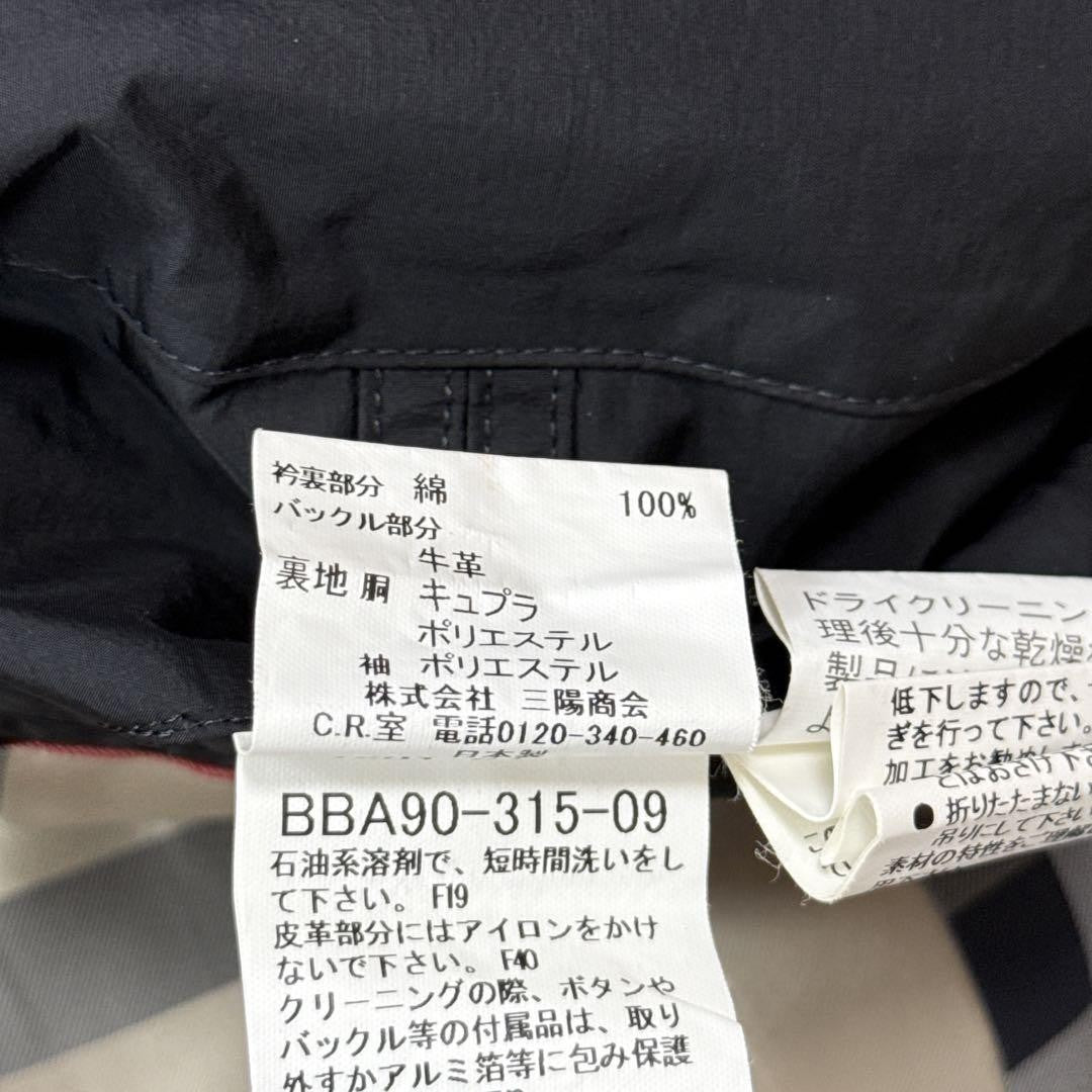 BURBERRY LONDON Coat Nova Check Asian fit L US size M Black Authentic