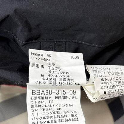 BURBERRY LONDON Coat Nova Check Asian fit L US size M Black Authentic