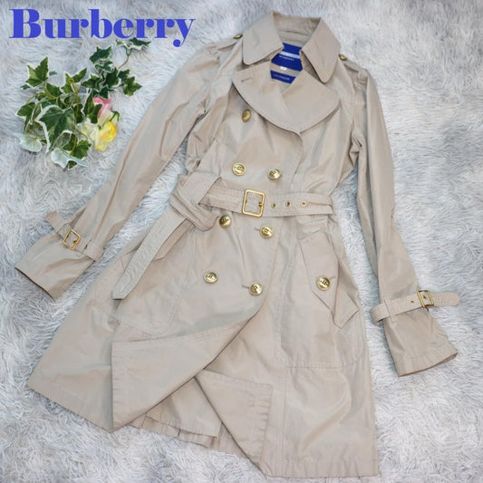 BURBERRY BLUE LABEL Coat Asian fit M 38 US size S Beige Authentic