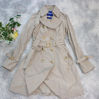 BURBERRY BLUE LABEL Coat Asian fit M 38 US size S Beige Authentic