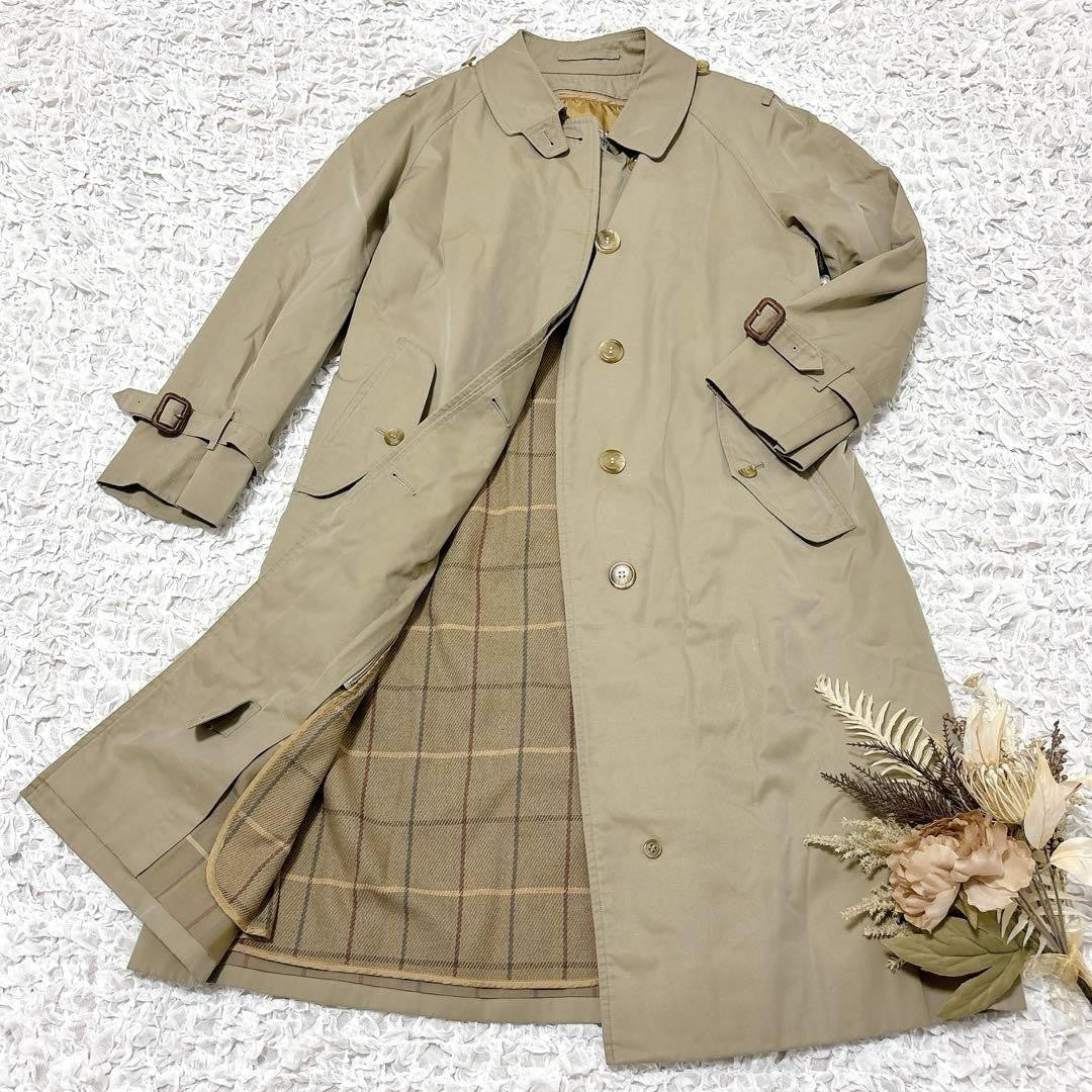 BURBERRY BLUE LABEL Coat Nova Check Asian fit M US size S Beige Authentic