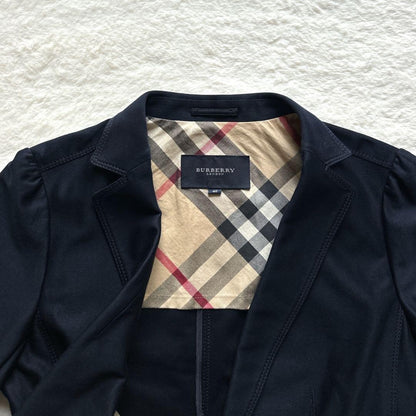 BURBERRY LONDON Jacket Nova Check Asian fit L 40 US size M Navy Authentic